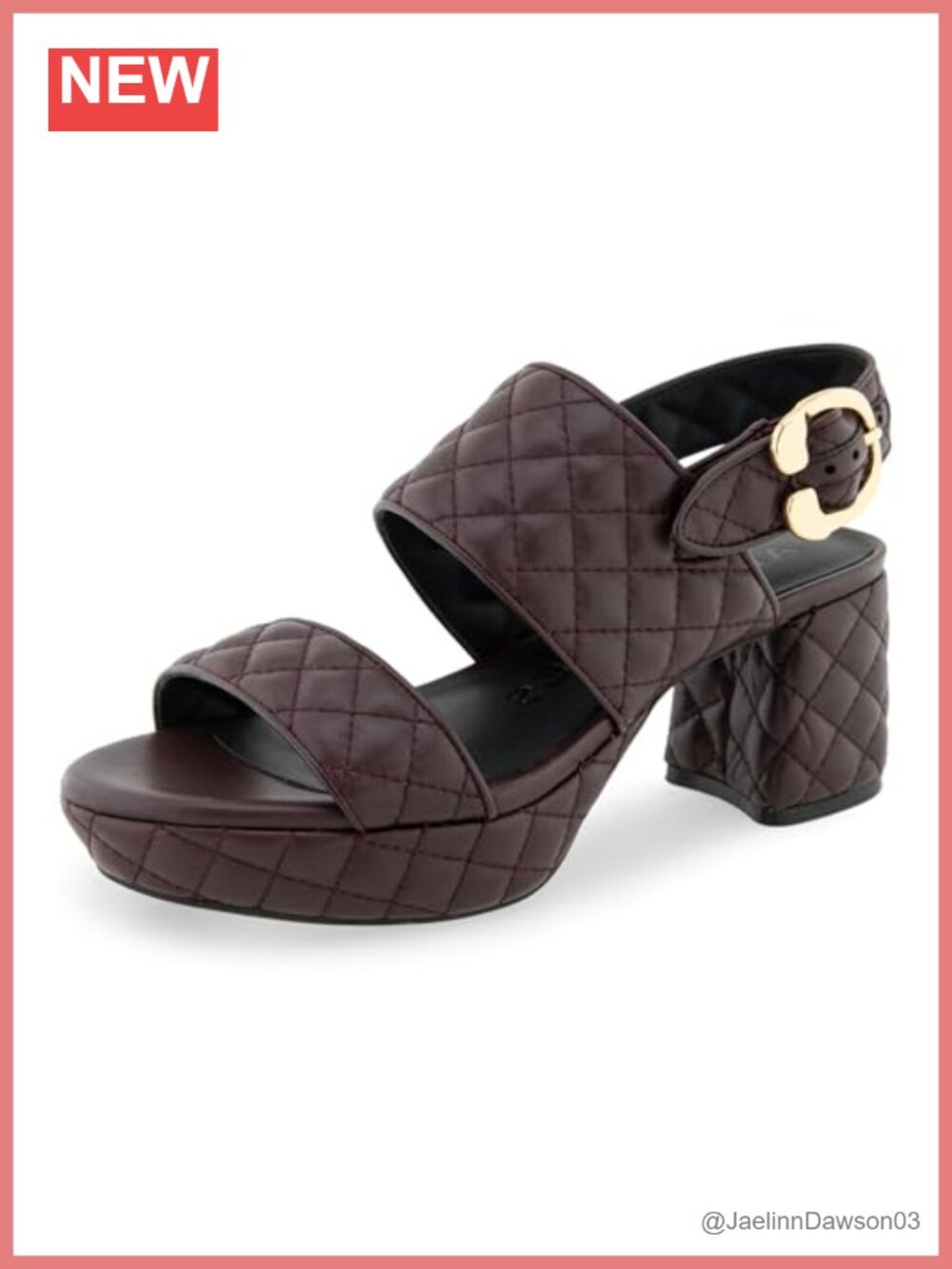 Aerosoles Camera Quilted Women's Platform Heeled Sandals Adjustable Ankle Strap
